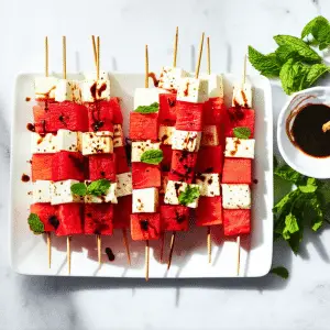 Deconstructed Watermelon & Feta Salad Skewers: A Refreshing Summer Appetizer
