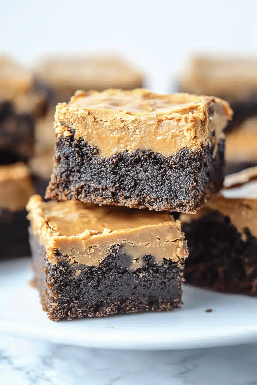 peanut butter brownie bars Final Dish Presentation