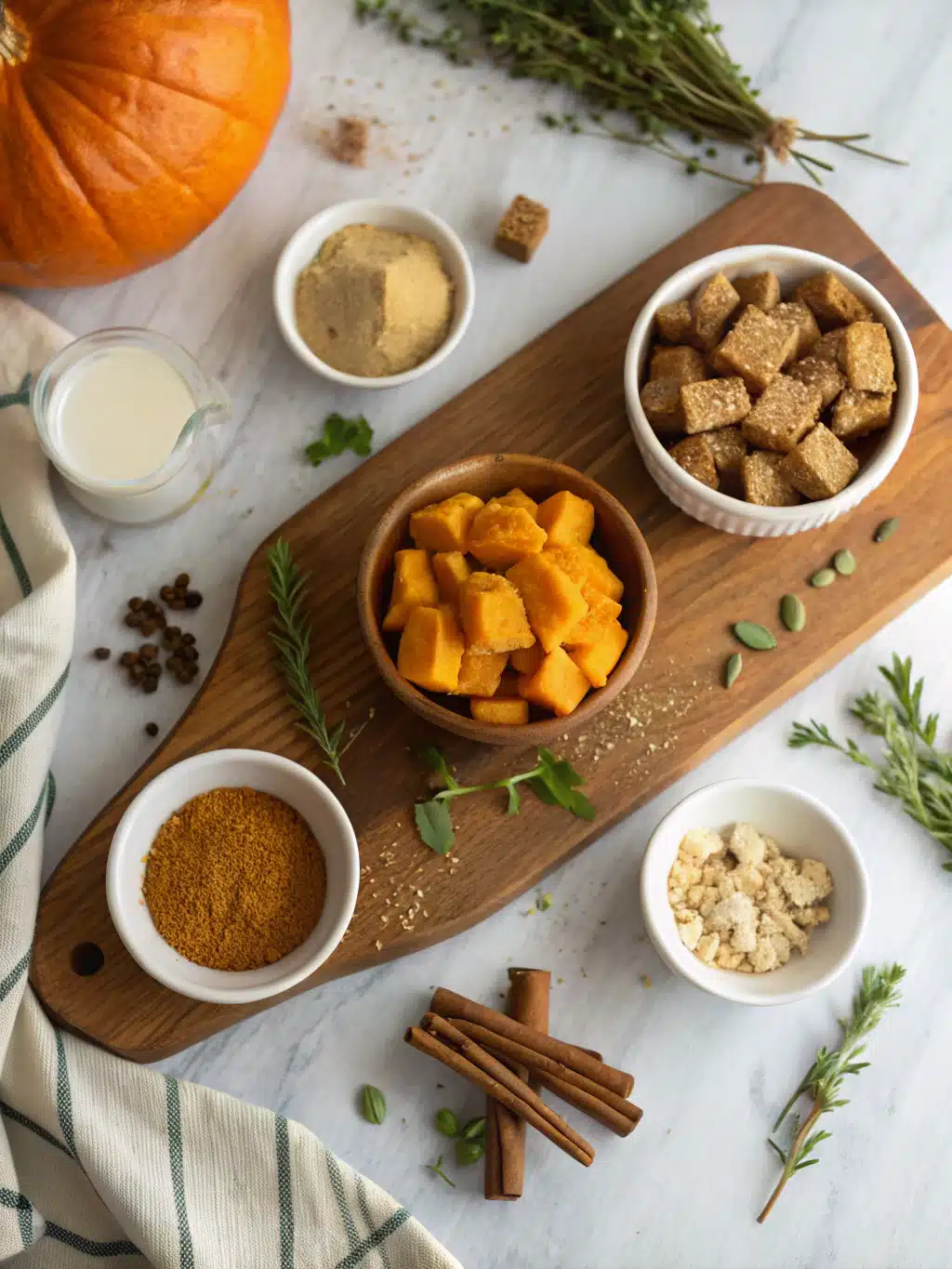 pumpkin bread pudding ingredients