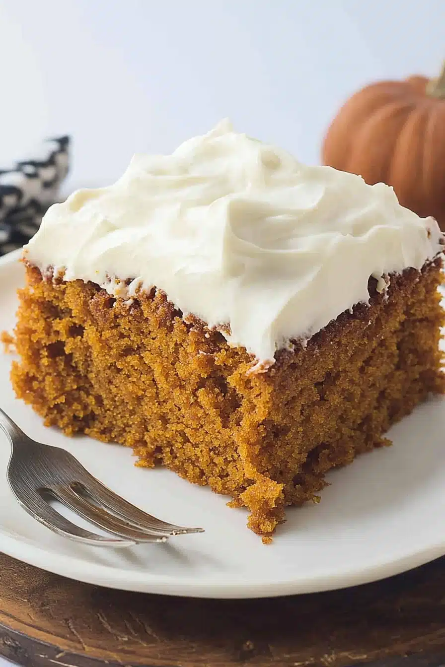 pumpkin cake recipe Final Dish Presentation