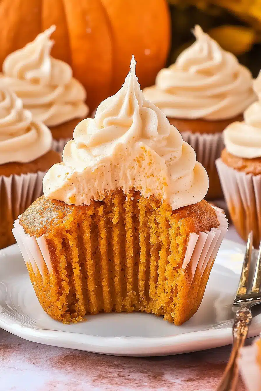 pumpkin pie cupcakes Final Dish Presentation