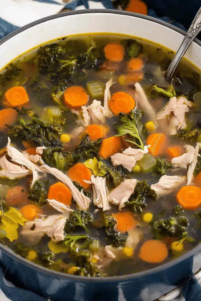 veggie chicken rice soup