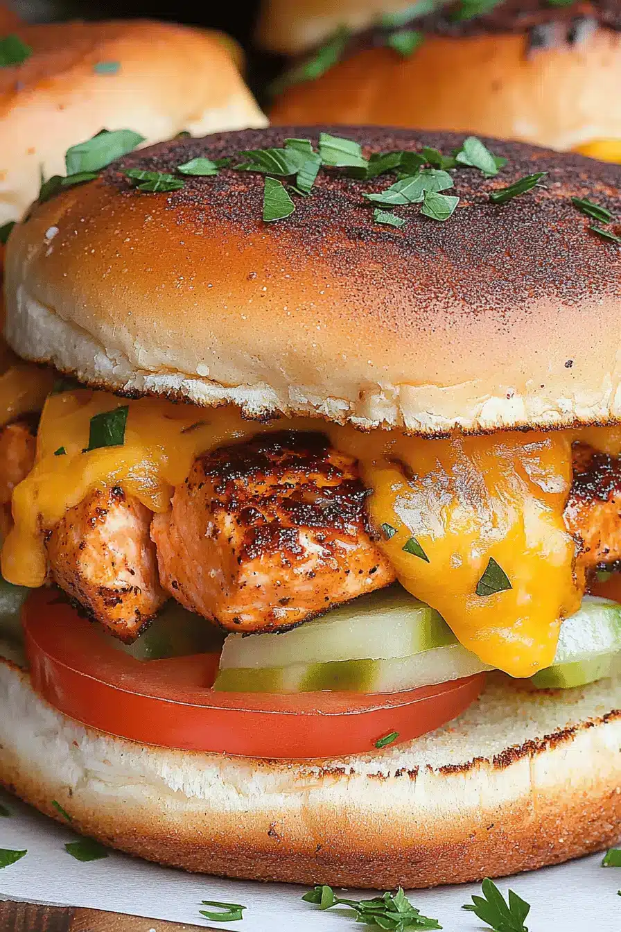 5-minute salmon sliders ingredients