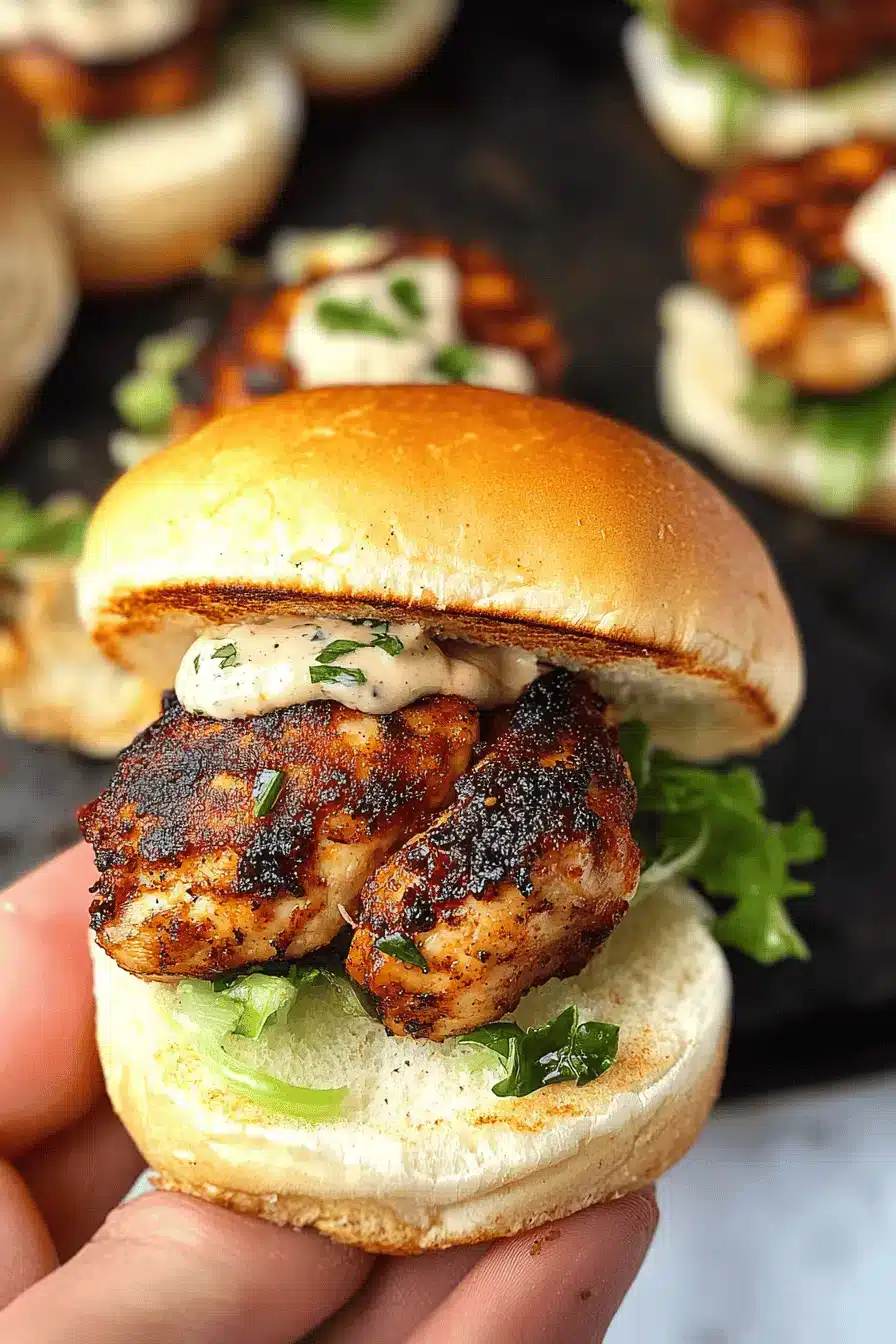 Alabama White Blackened Chicken Sliders ingredients
