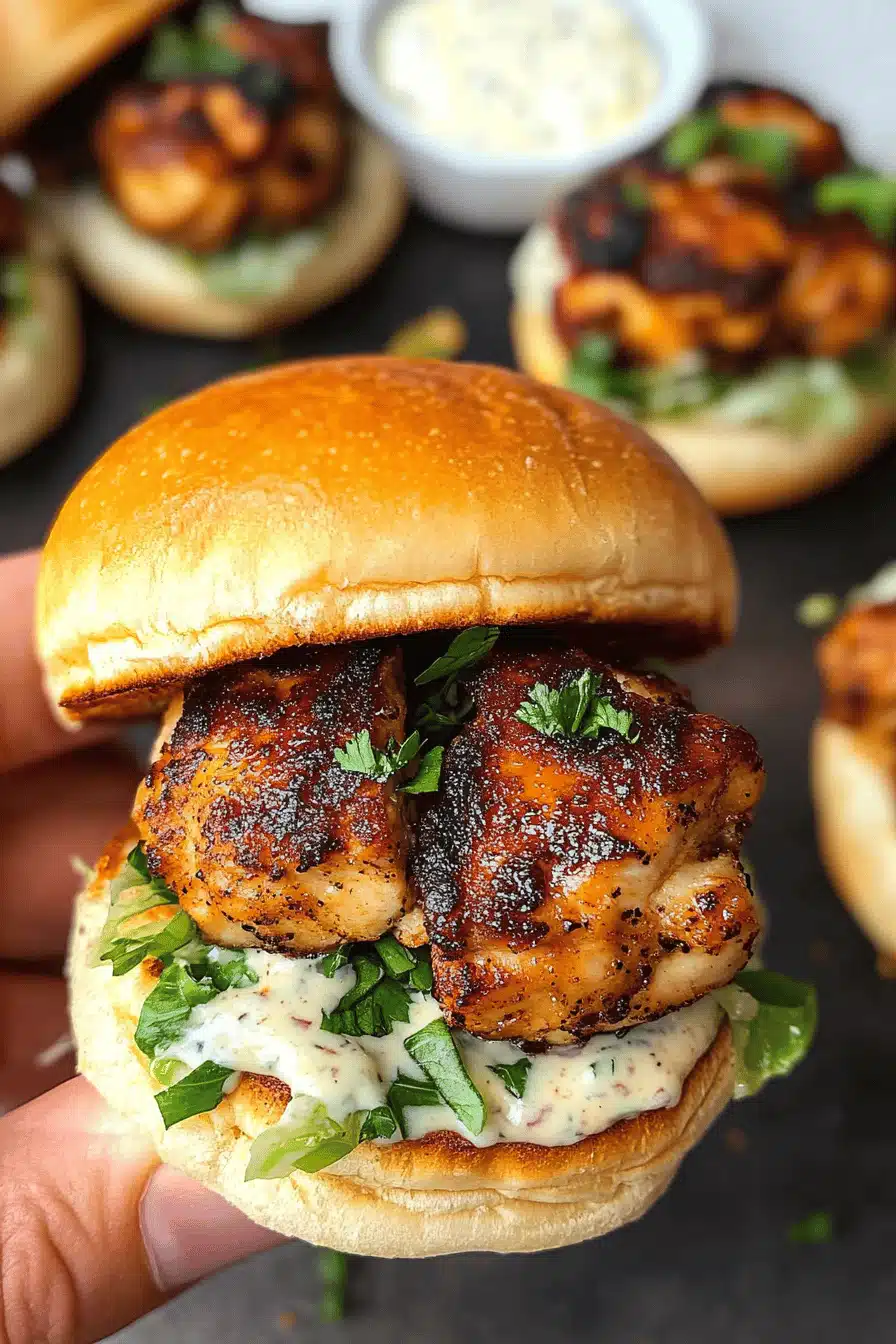Alabama White Blackened Chicken Sliders