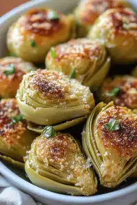 Baked Parmesan Artichoke Hearts