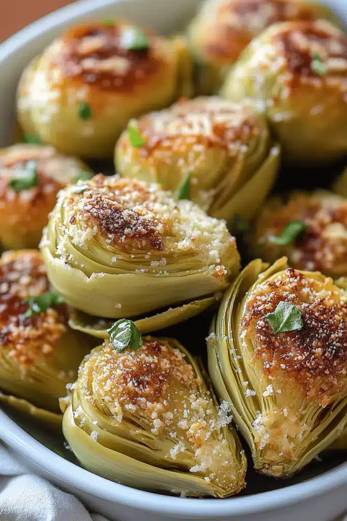 Baked Parmesan Artichoke Hearts