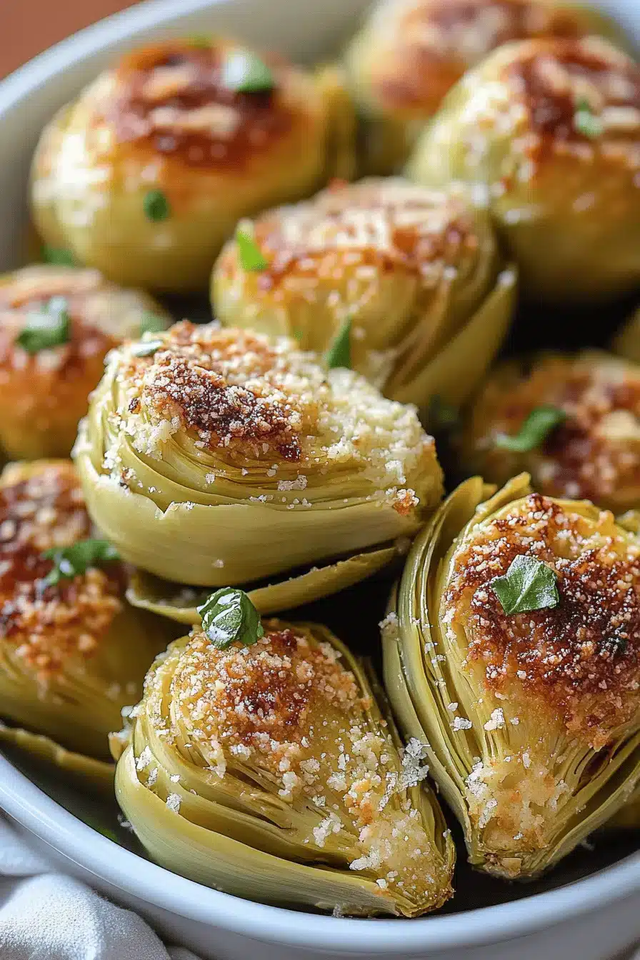 Baked Parmesan Artichoke Hearts