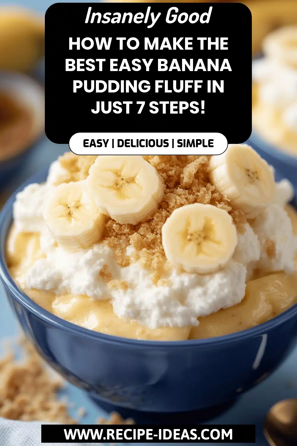 Banana Pudding Fluff final dish beautifully presented and ready to serve