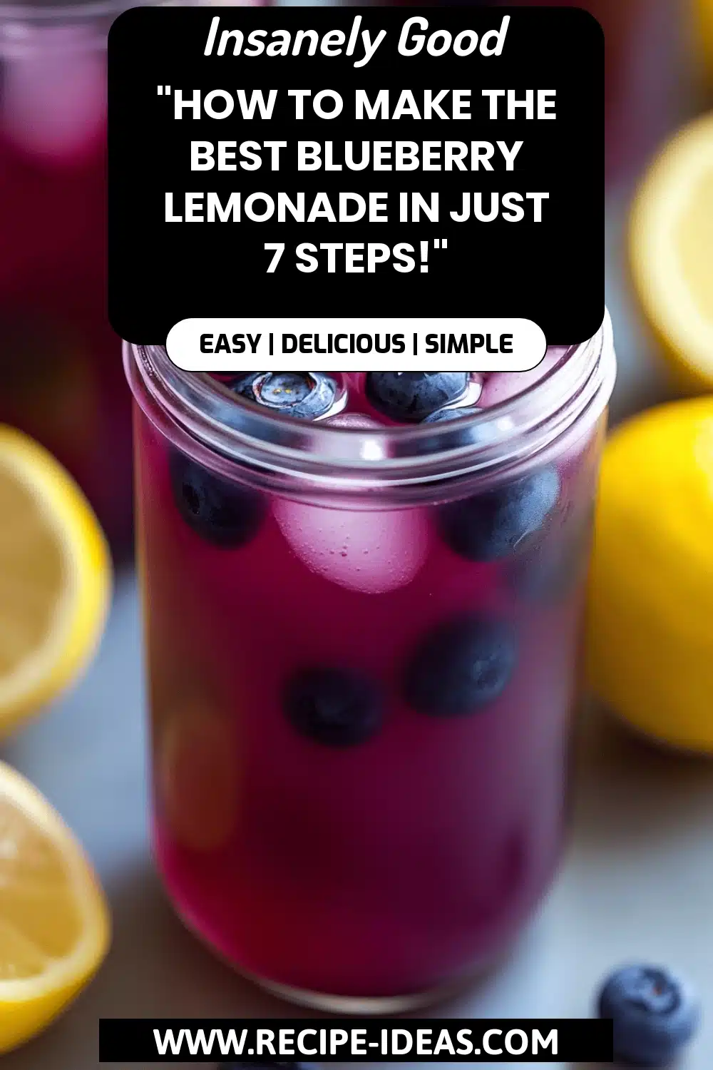 Blueberry Lemonade Recipe final dish beautifully presented and ready to serve