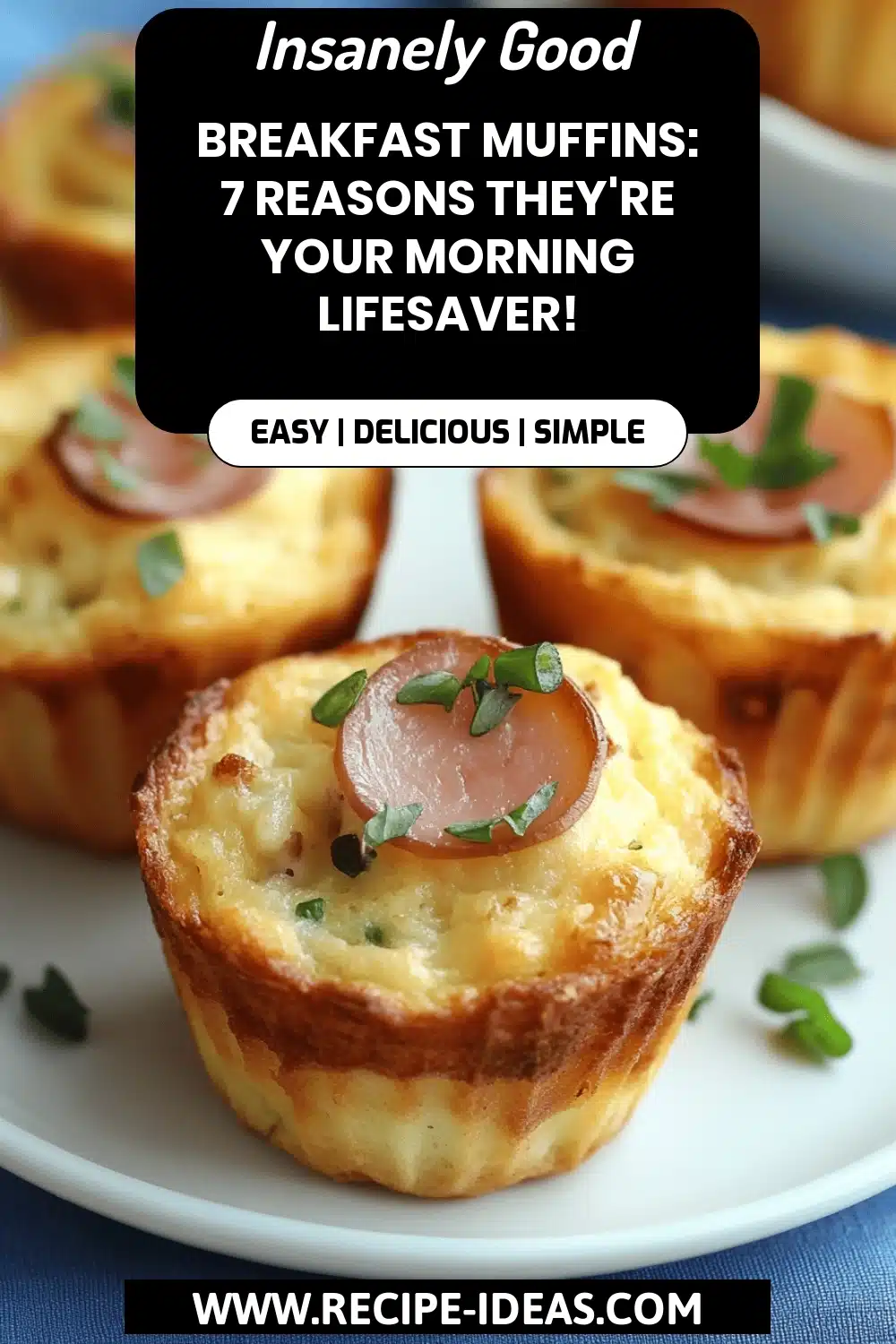 Breakfast Muffins final dish beautifully presented and ready to serve