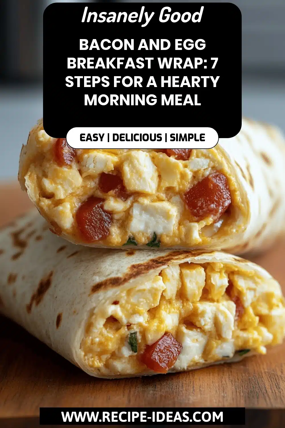 Breakfast Wrap Recipe final dish beautifully presented and ready to serve