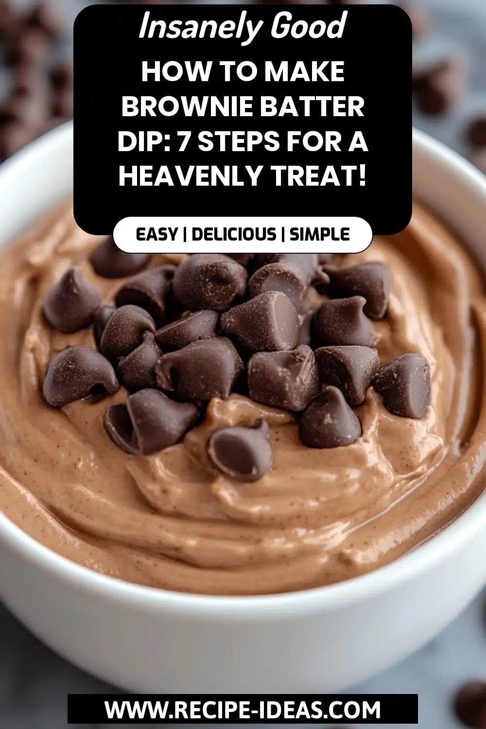 Brownie Batter Dip final dish beautifully presented and ready to serve