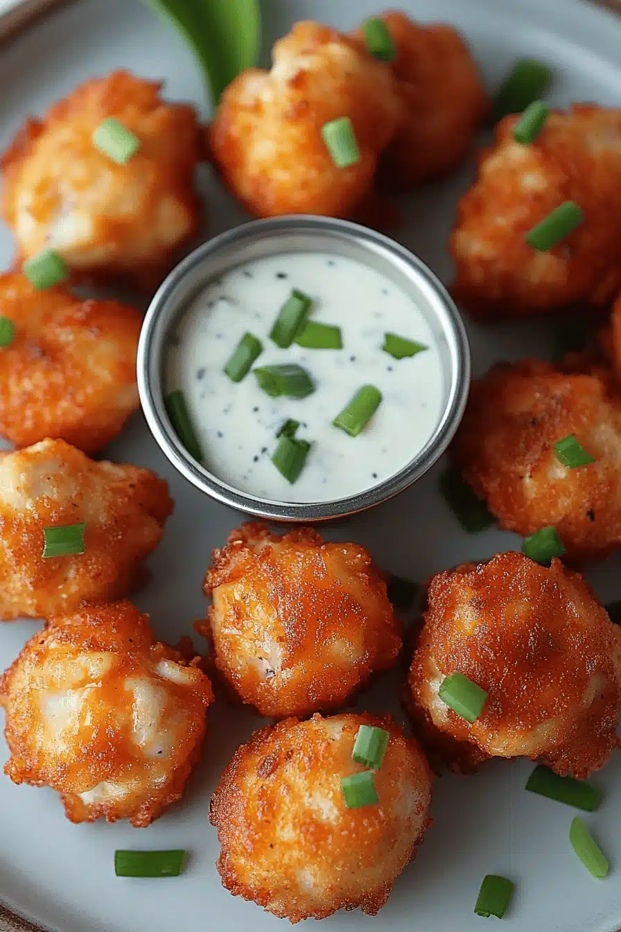 Buffalo Chicken Bites ingredients organized and measured on kitchen counter