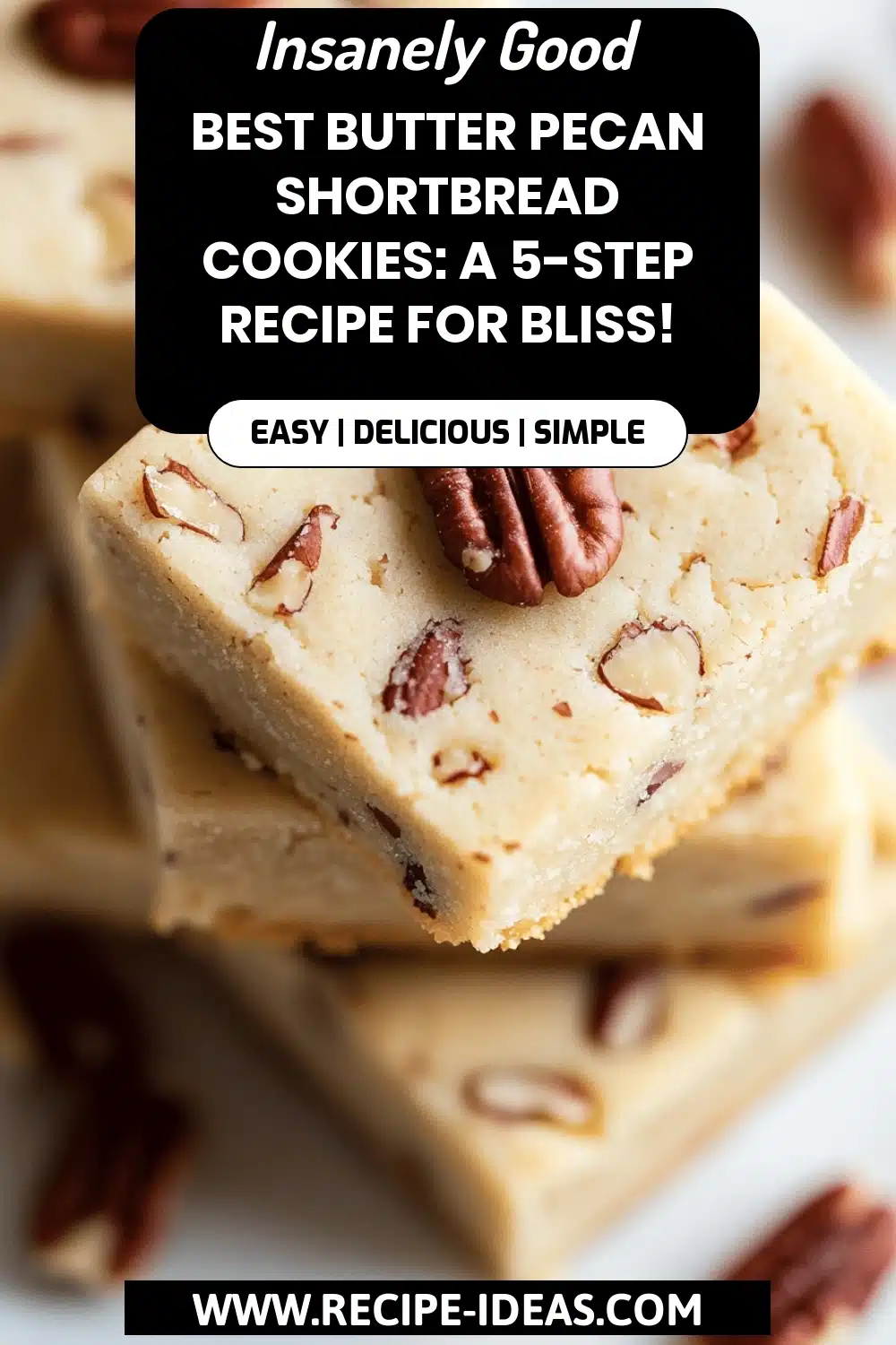 Butter Pecan Shortbread Cookies final dish beautifully presented and ready to serve