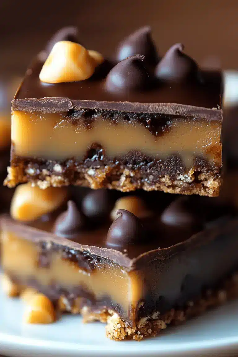 Caramel Chocolate Crunch Bars
