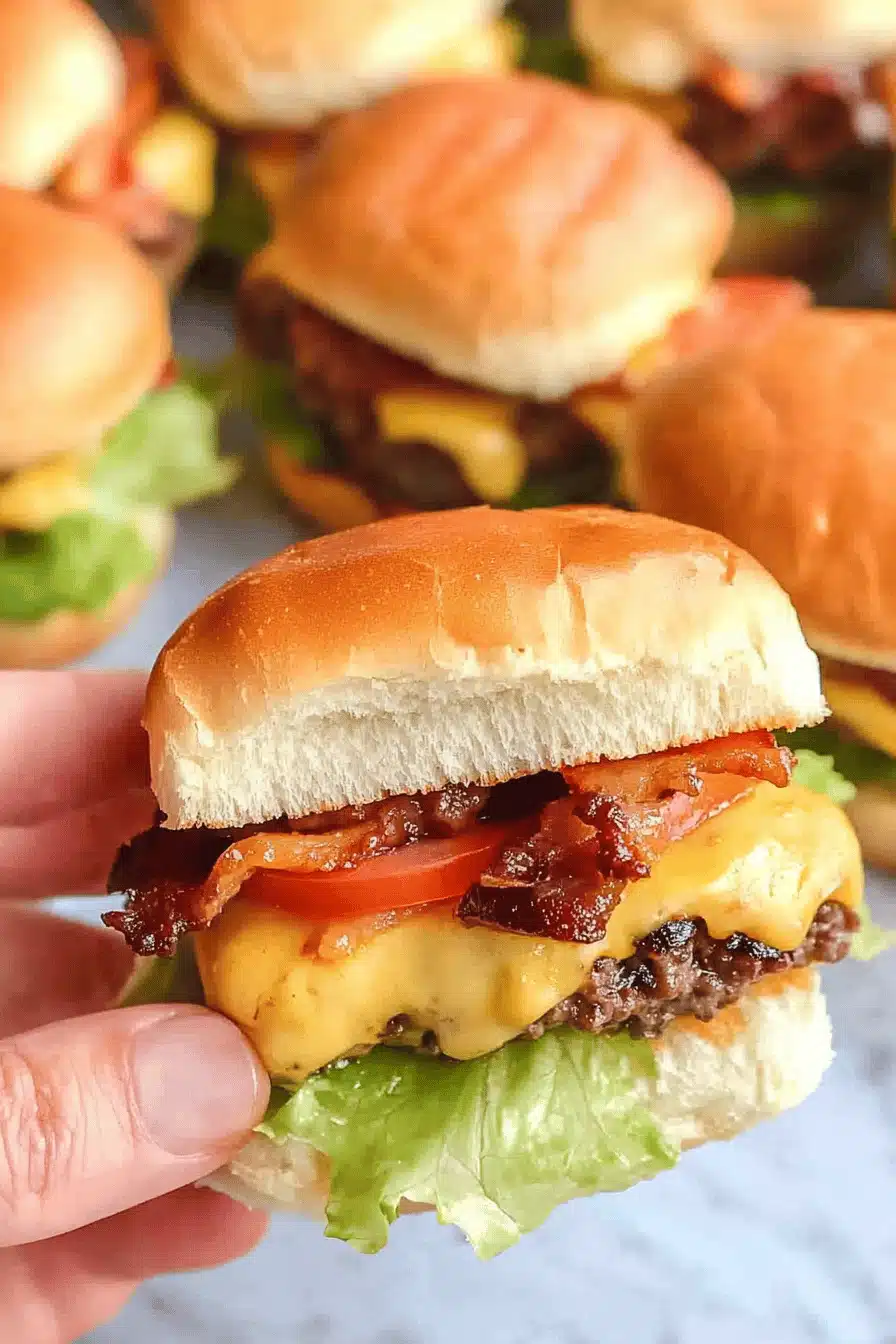Cheeseburger Sliders Recipe Final Dish Presentation