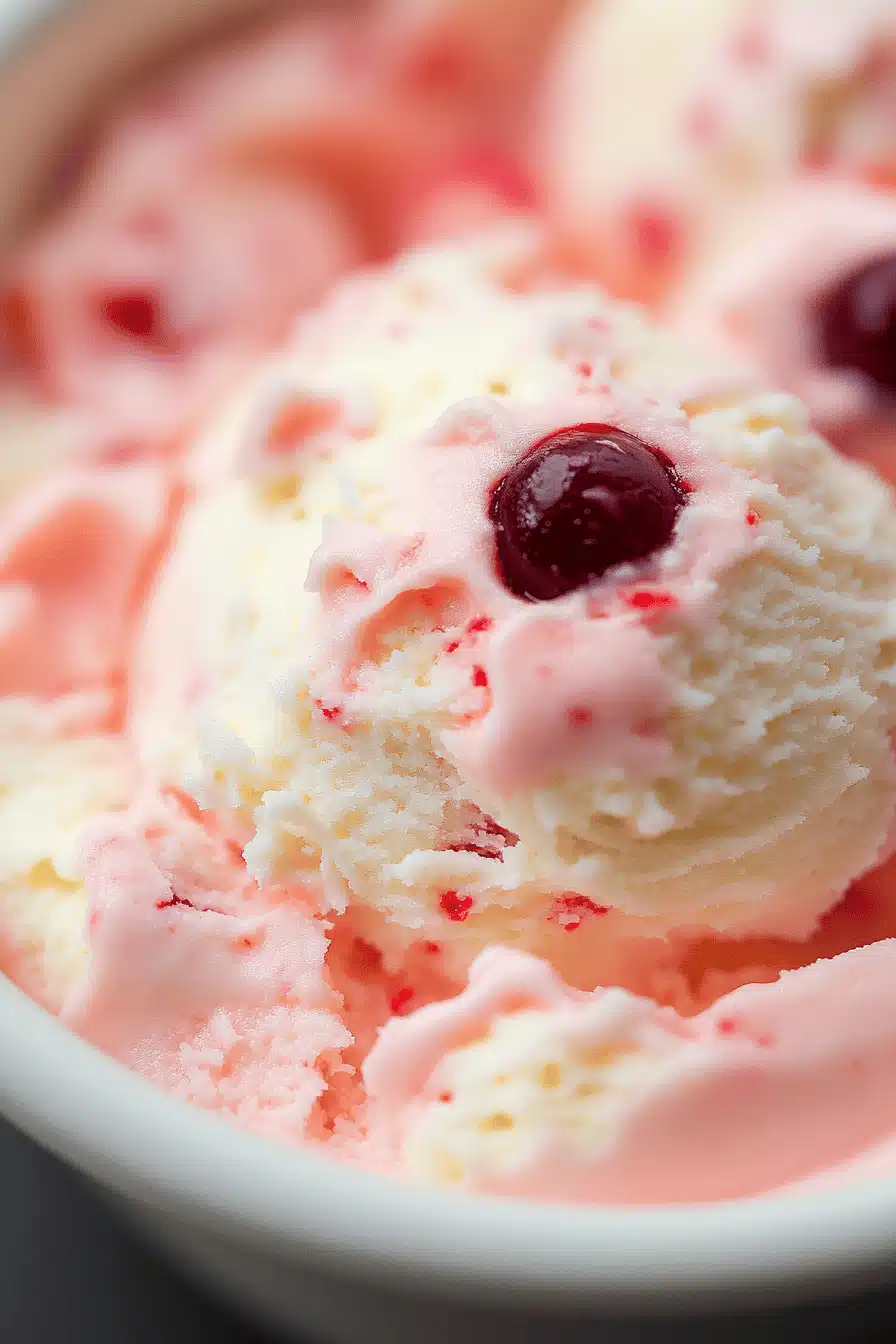 Cherry Cheesecake Fluff Recipe ingredients organized and measured on kitchen counter