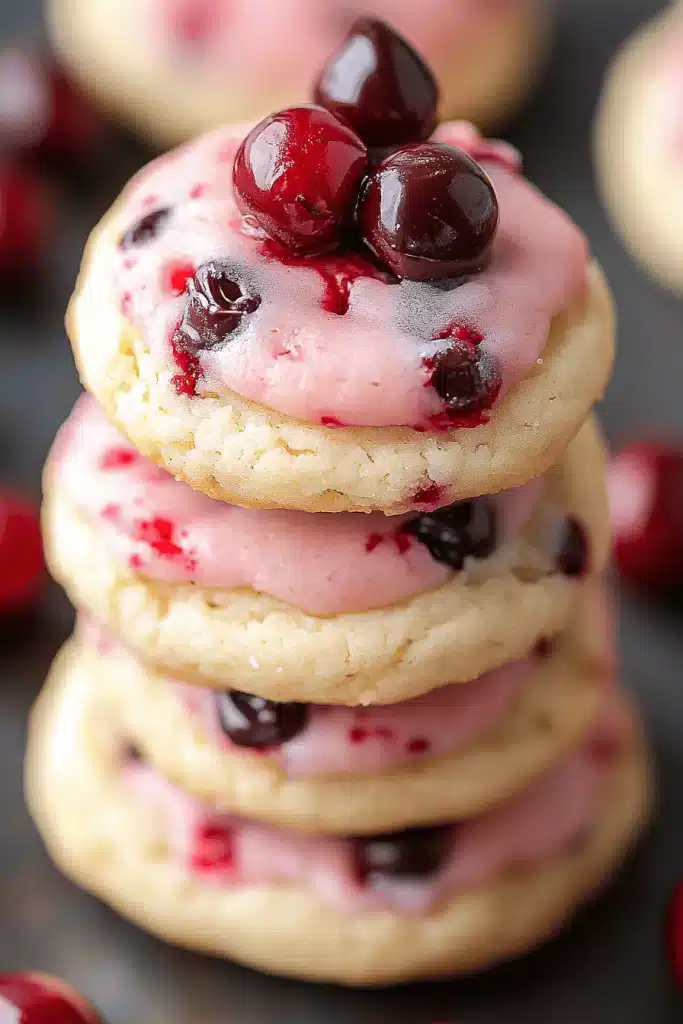 Cherry Chocolate Chip Shortbread Cookies