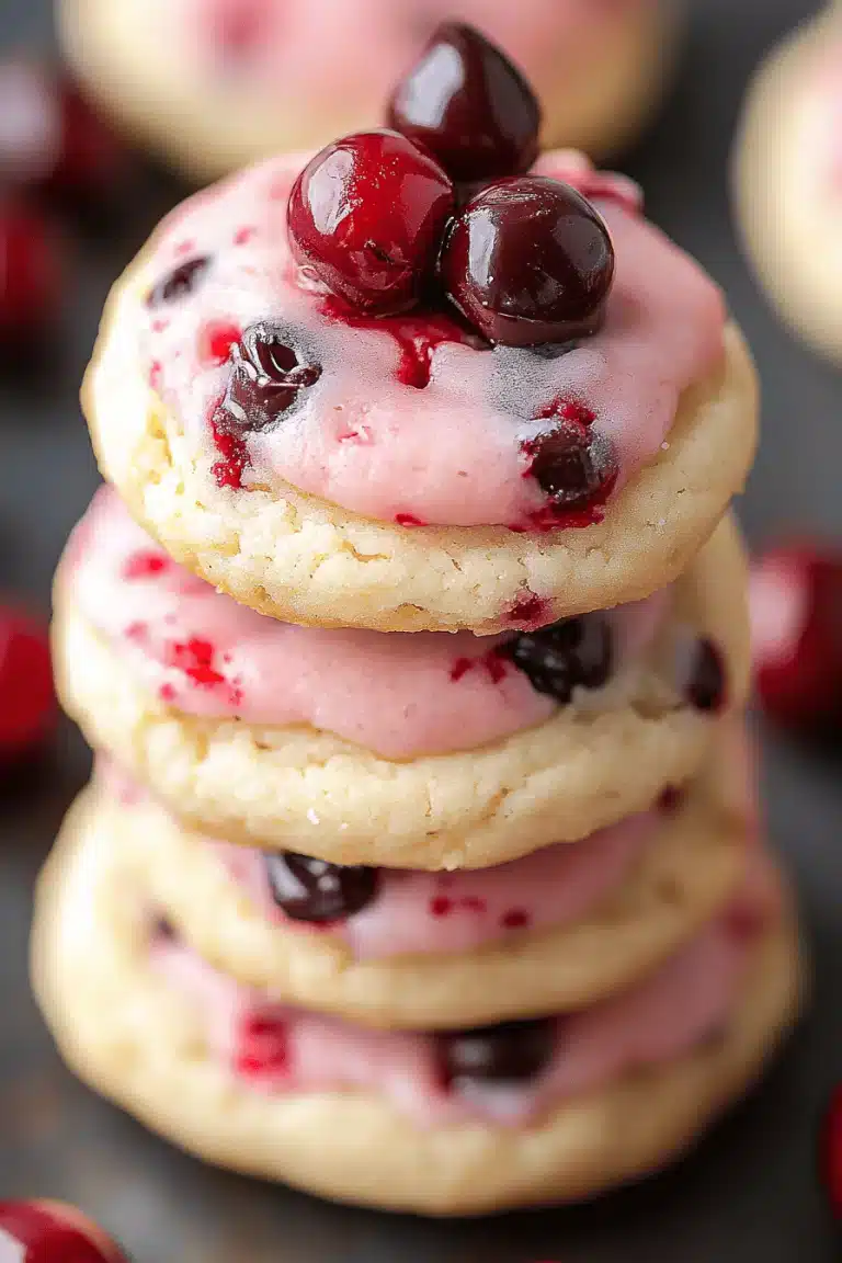 Cherry Chocolate Chip Shortbread Cookies