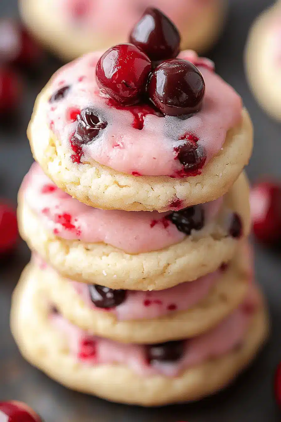 Cherry Chocolate Chip Shortbread Cookies