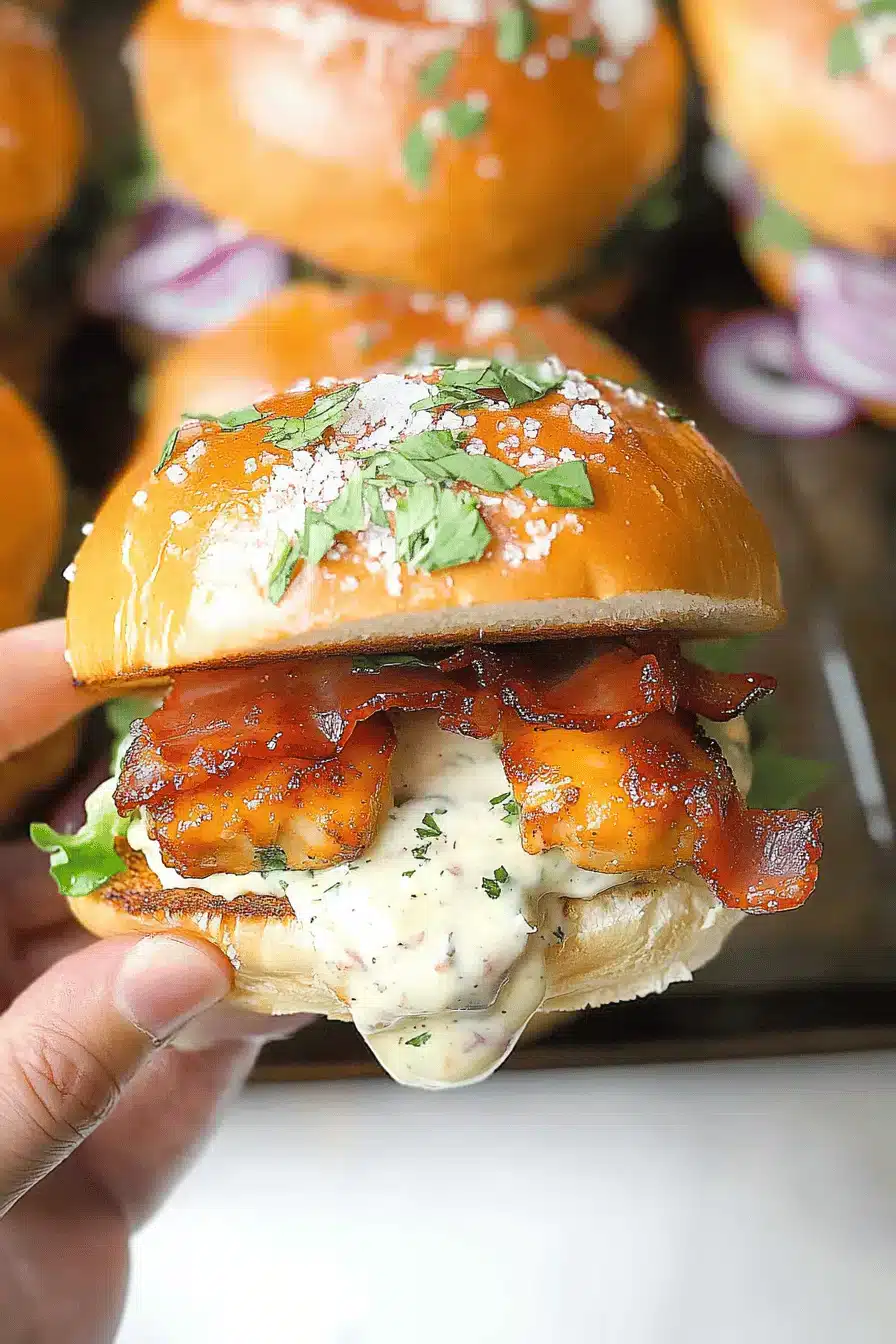 Chicken Bacon Ranch Sliders ingredients