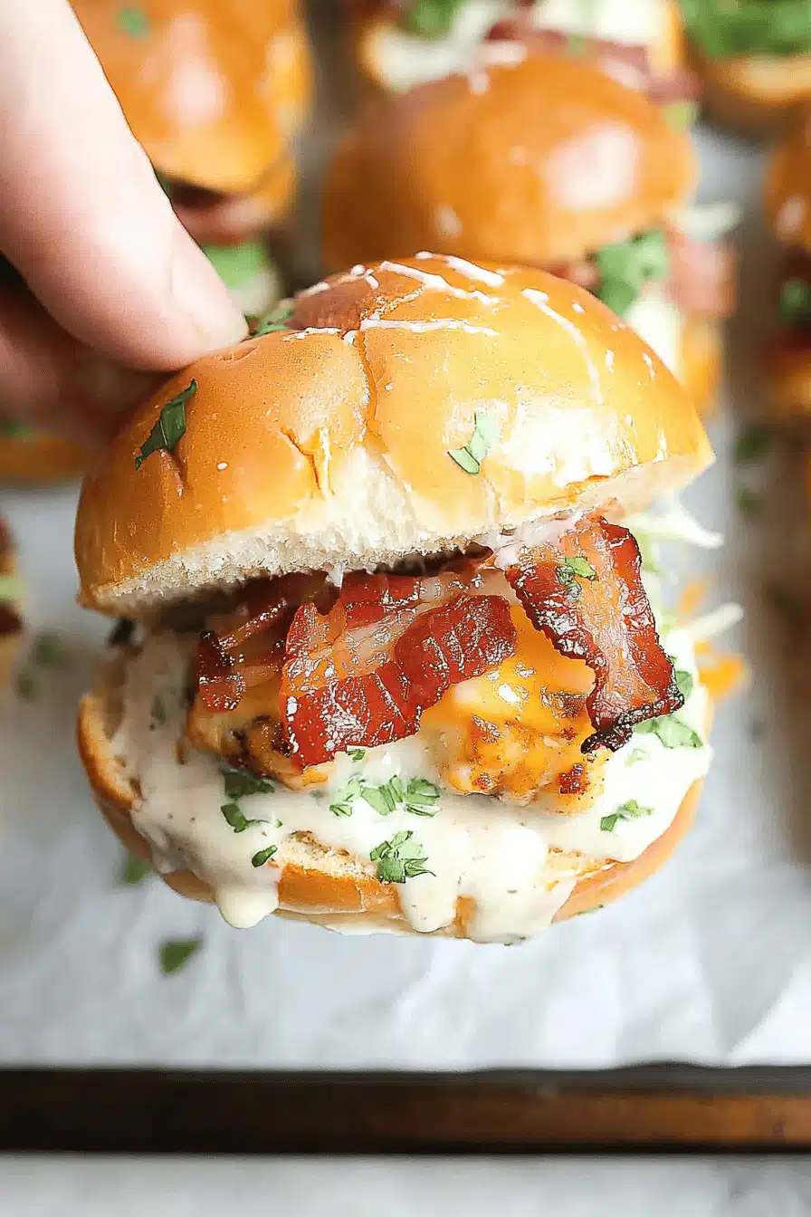 Chicken Bacon Ranch Sliders