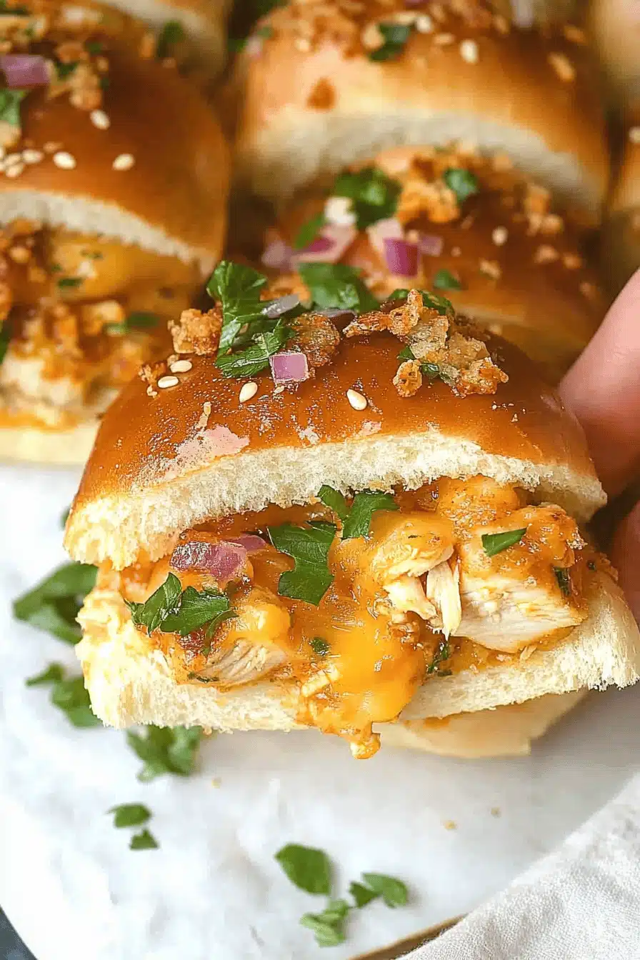 Chicken Sliders Hawaiian Rolls Final Dish Presentation