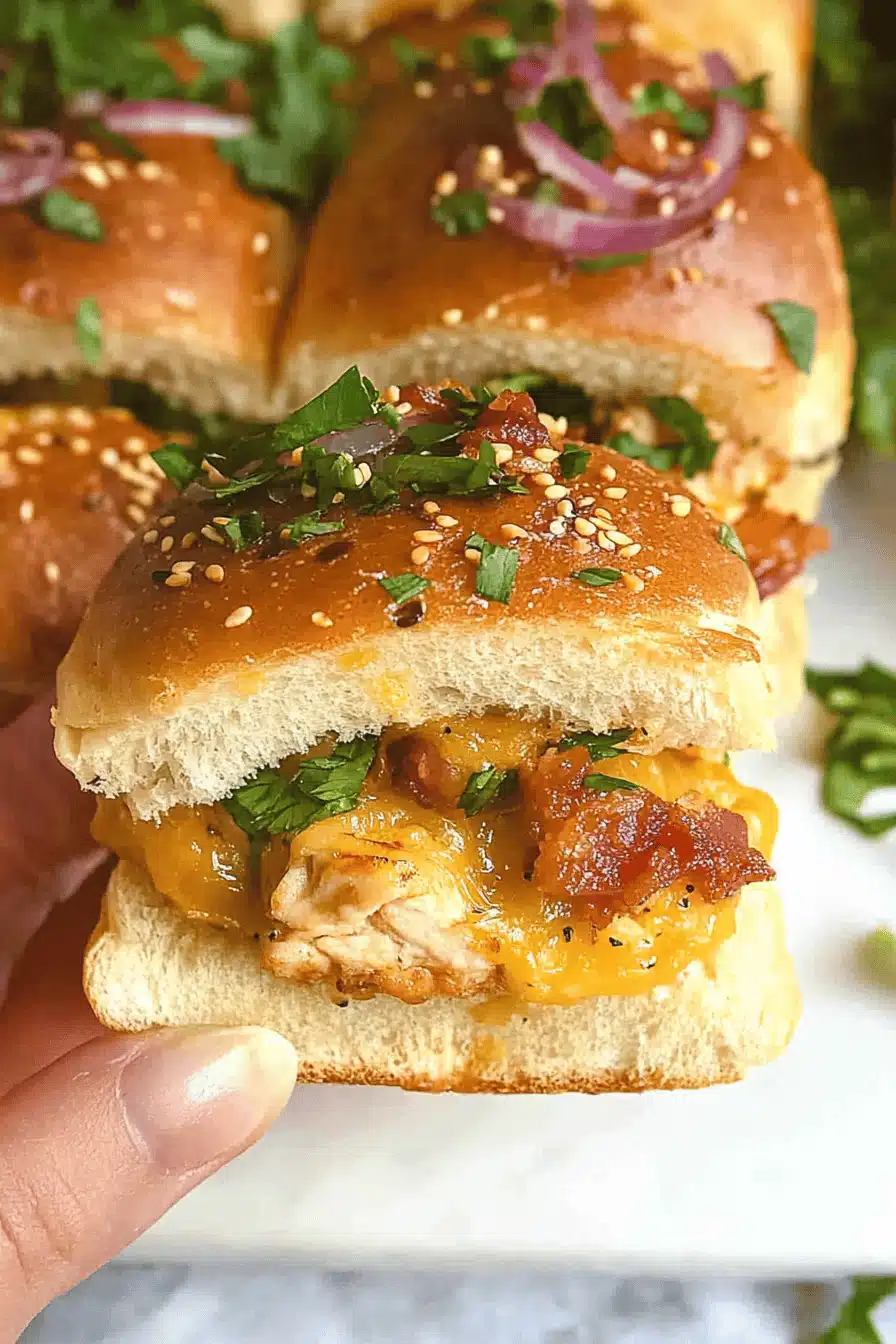 Chicken Sliders Hawaiian Rolls