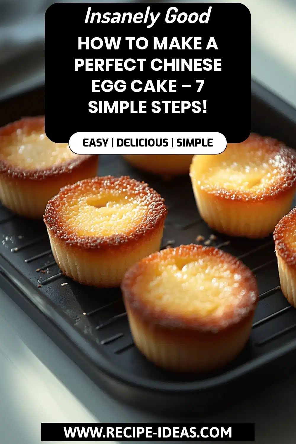 Chinese Egg Cake Recipe final dish beautifully presented and ready to serve