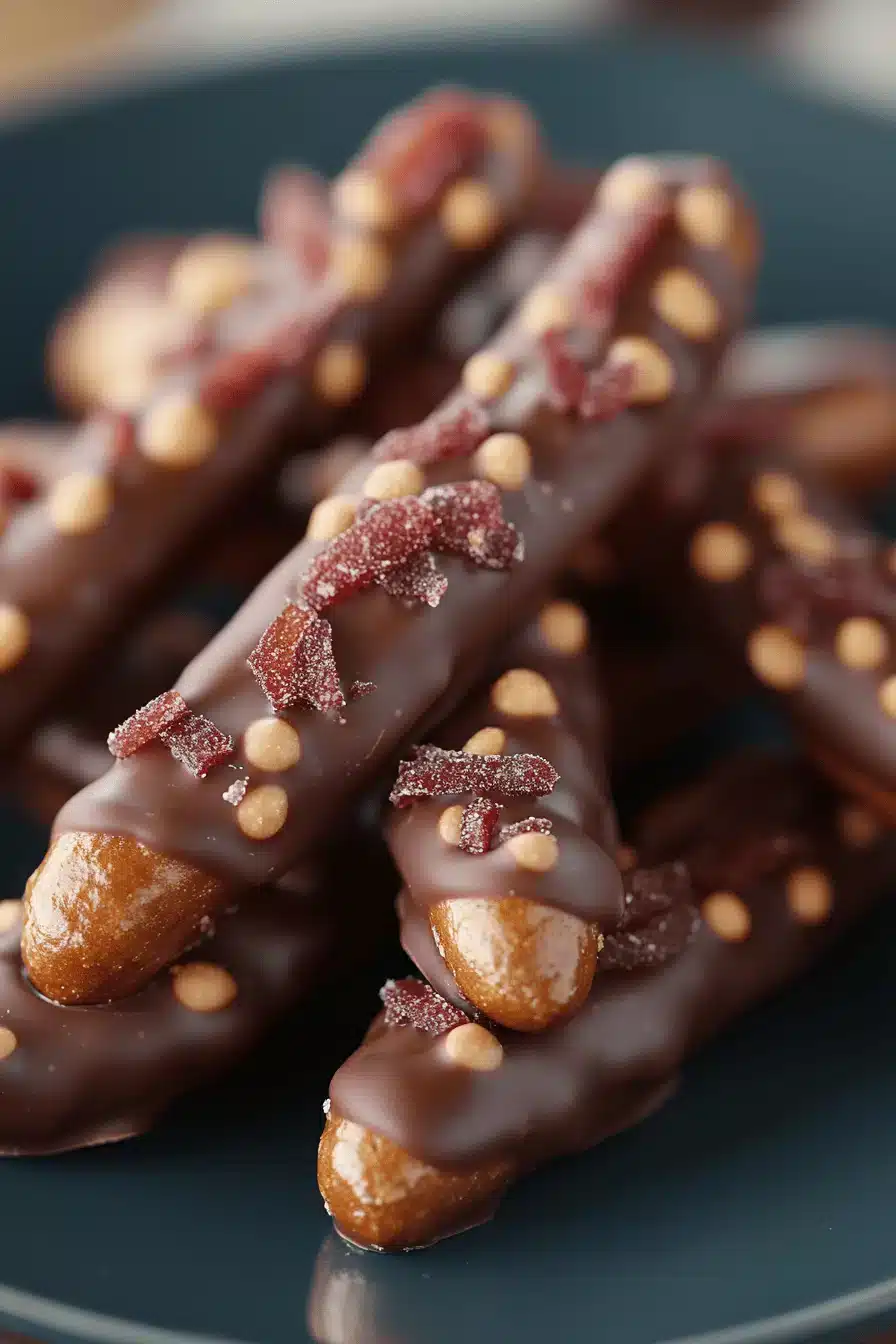 Chocolate Bacon Pretzels