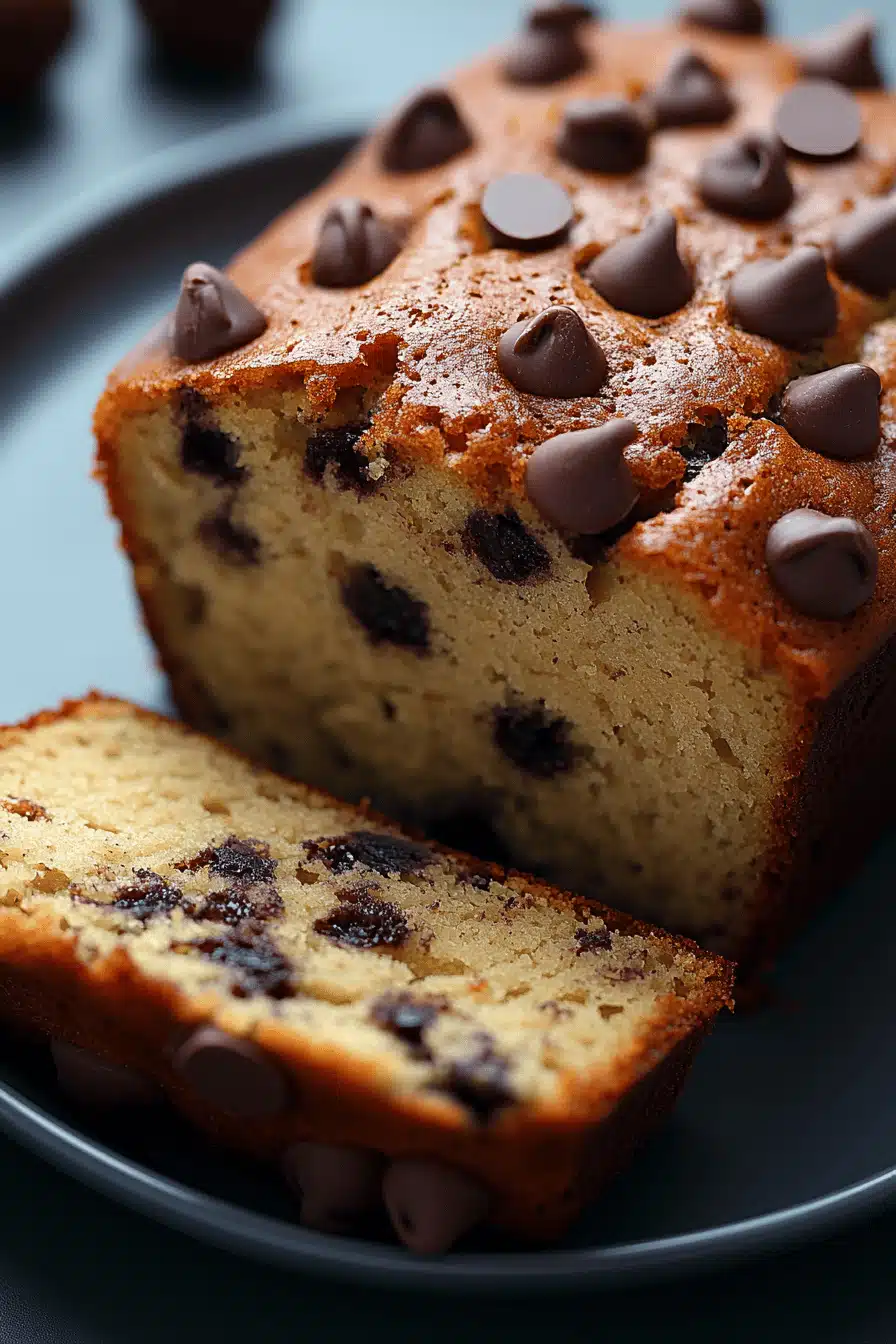 Chocolate Chip Banana Bread Recipe ingredients organized and measured on kitchen counter