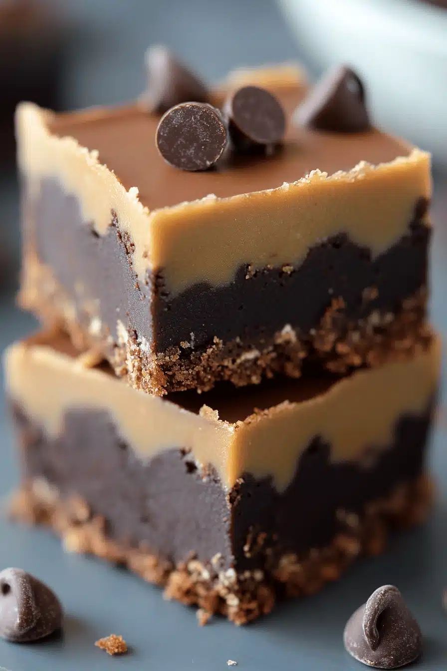 Chocolate Chip Gooey Bars slice on plate showing perfect texture and swirl pattern