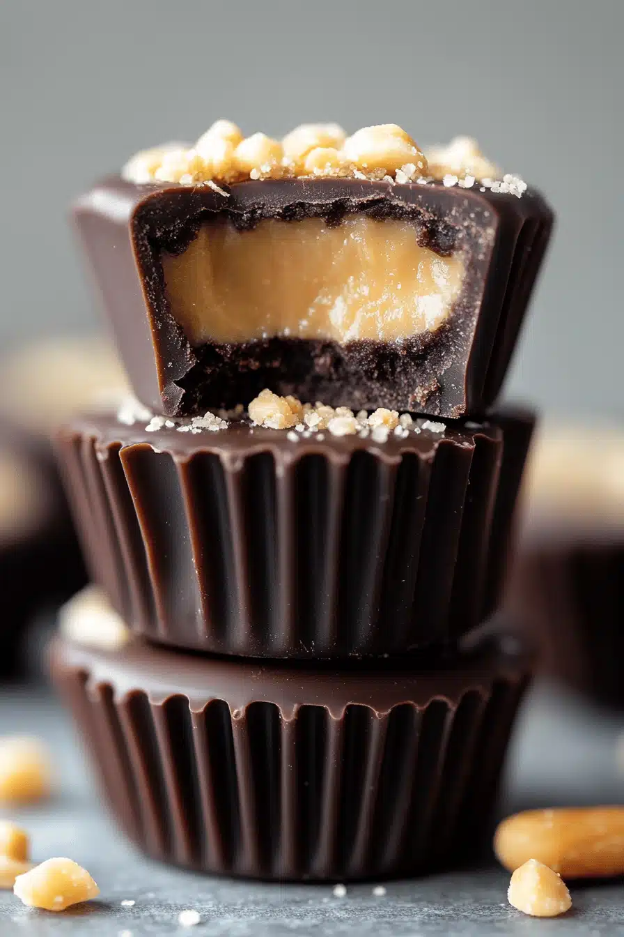 Chocolate Peanut Butter Crunch Cups slice on plate showing perfect texture and swirl pattern