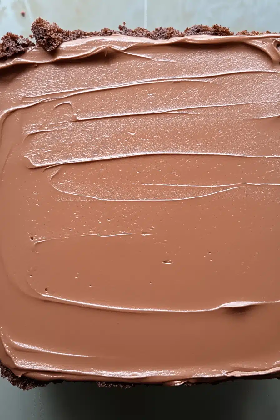 Chocolate Texas Sheet Cake ingredients organized and measured on kitchen counter