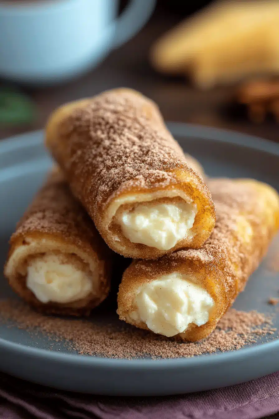 Cinnamon Cream Cheese Roll-Ups ingredients organized and measured on kitchen counter