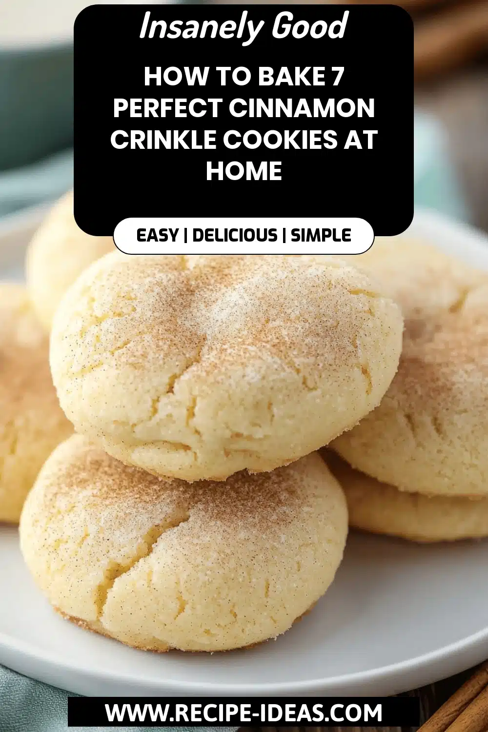 Cinnamon Crinkle Cookies final dish beautifully presented and ready to serve