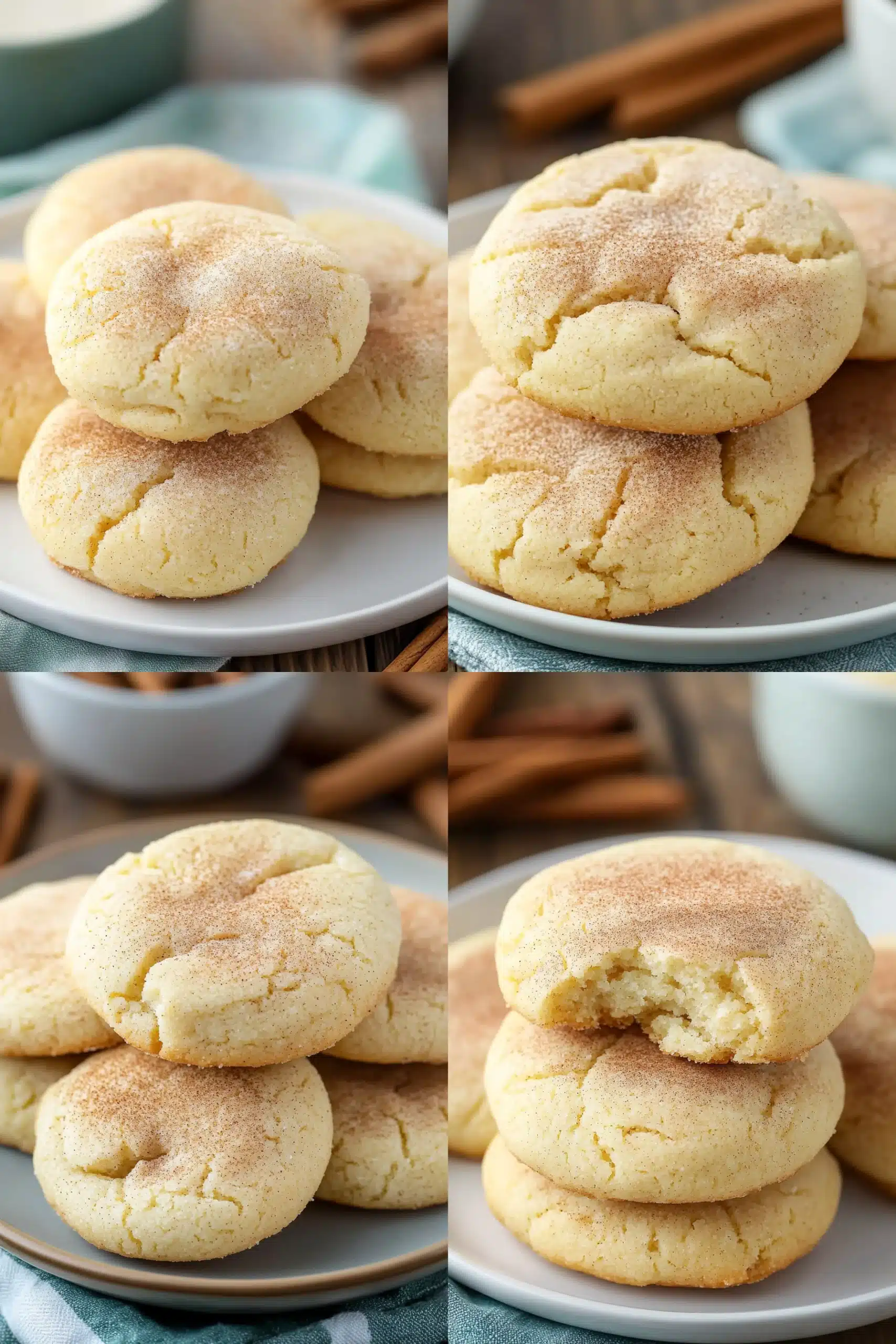 Cinnamon Crinkle Cookies slice on plate showing perfect texture and swirl pattern