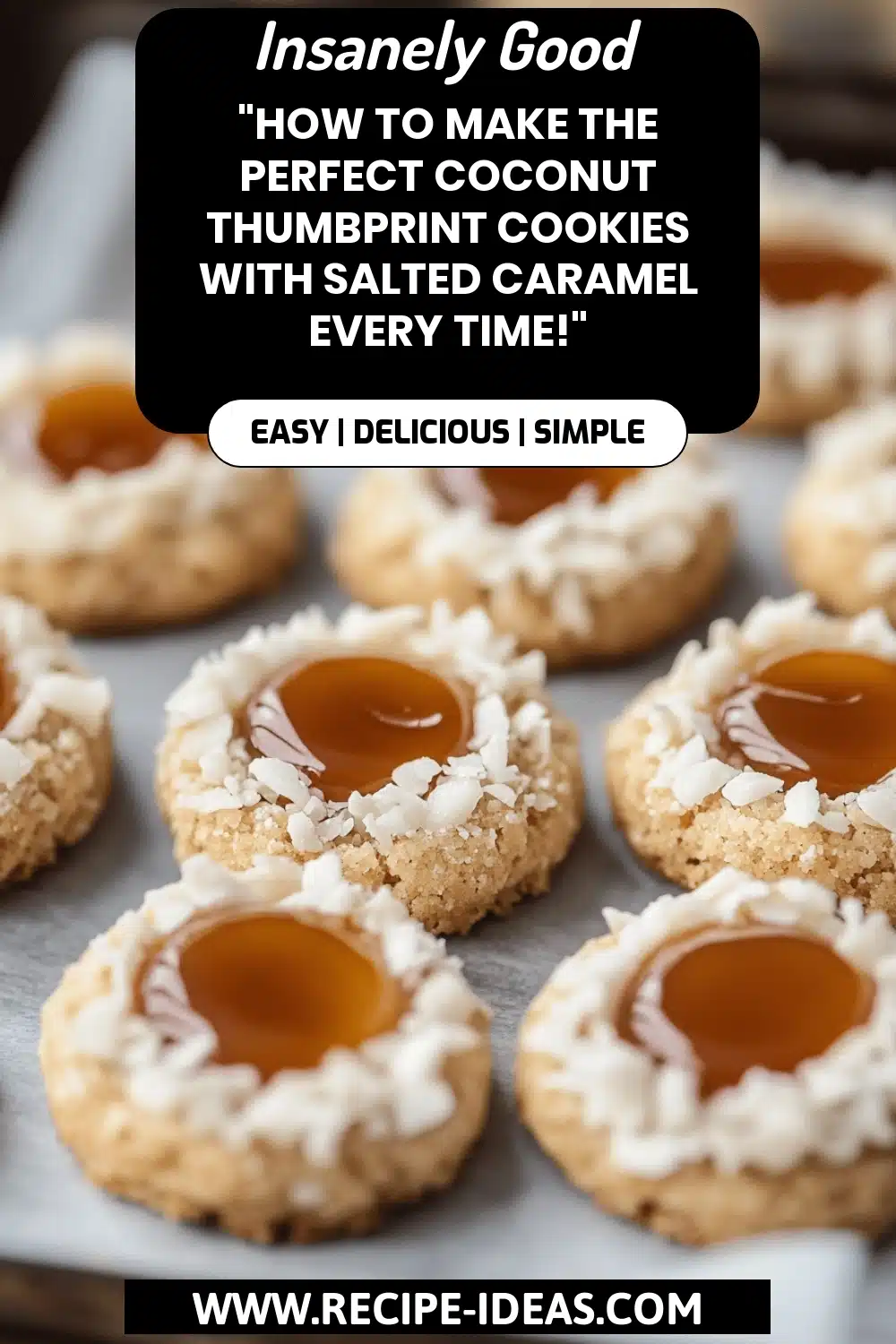 Coconut Thumbprint Cookies final dish beautifully presented and ready to serve