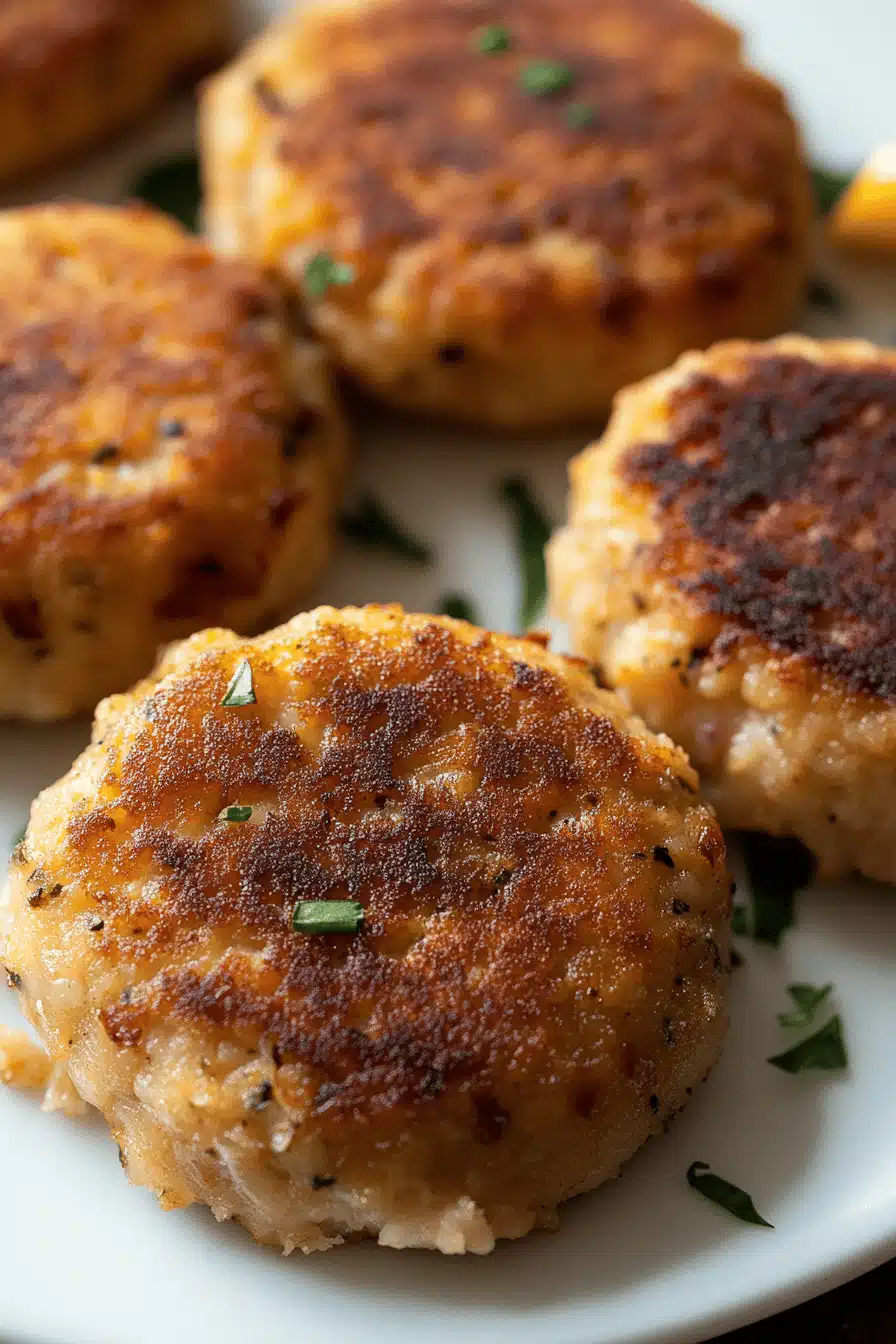 Crab Cakes Recipe ingredients organized and measured on kitchen counter