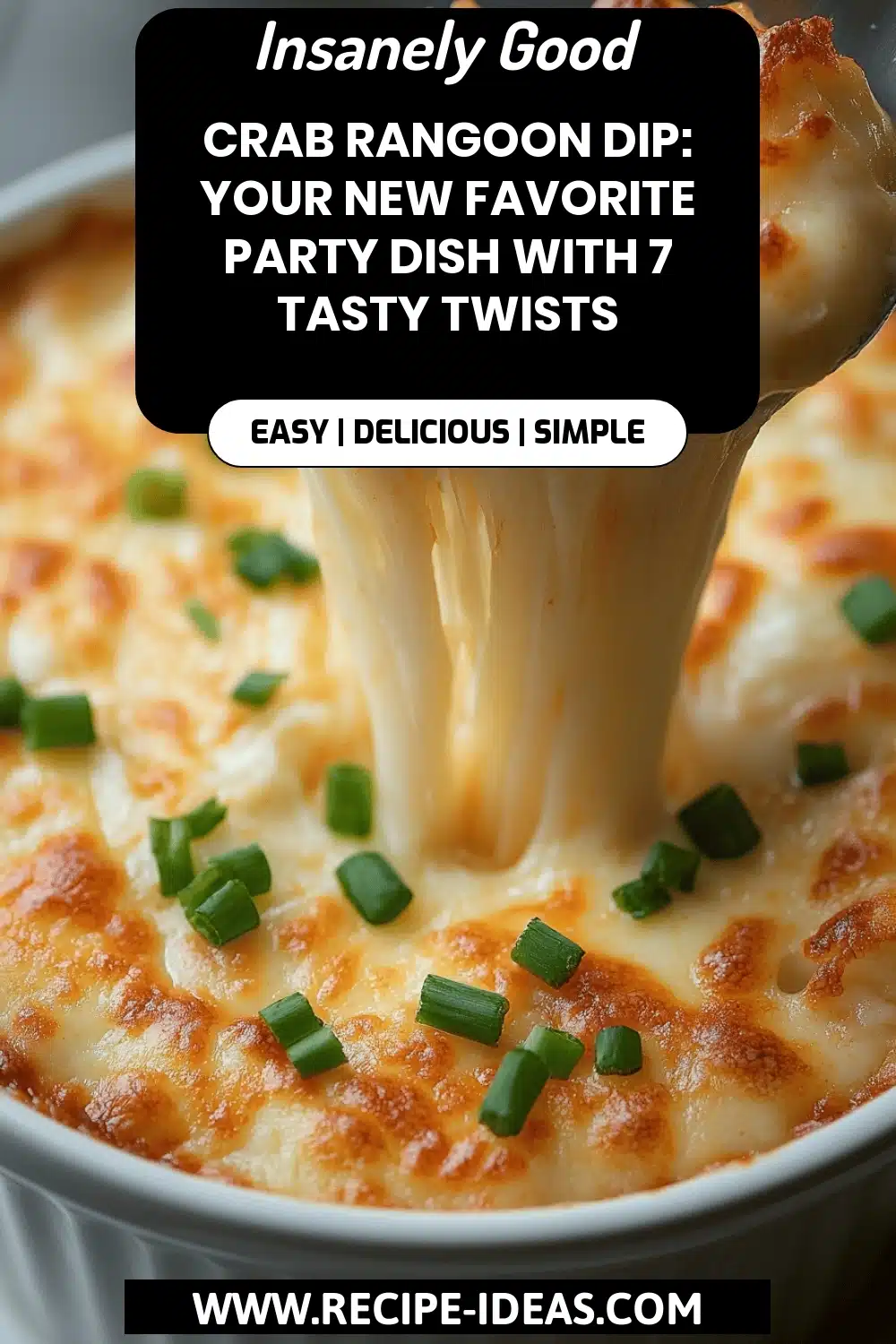 Crab Rangoon Dip final dish beautifully presented and ready to serve