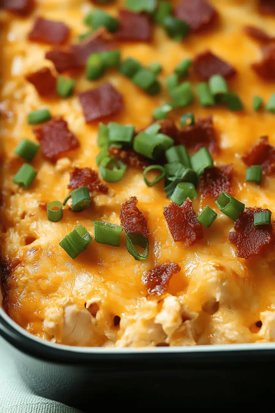 Crack Chicken Casserole slice on plate showing perfect texture and swirl pattern