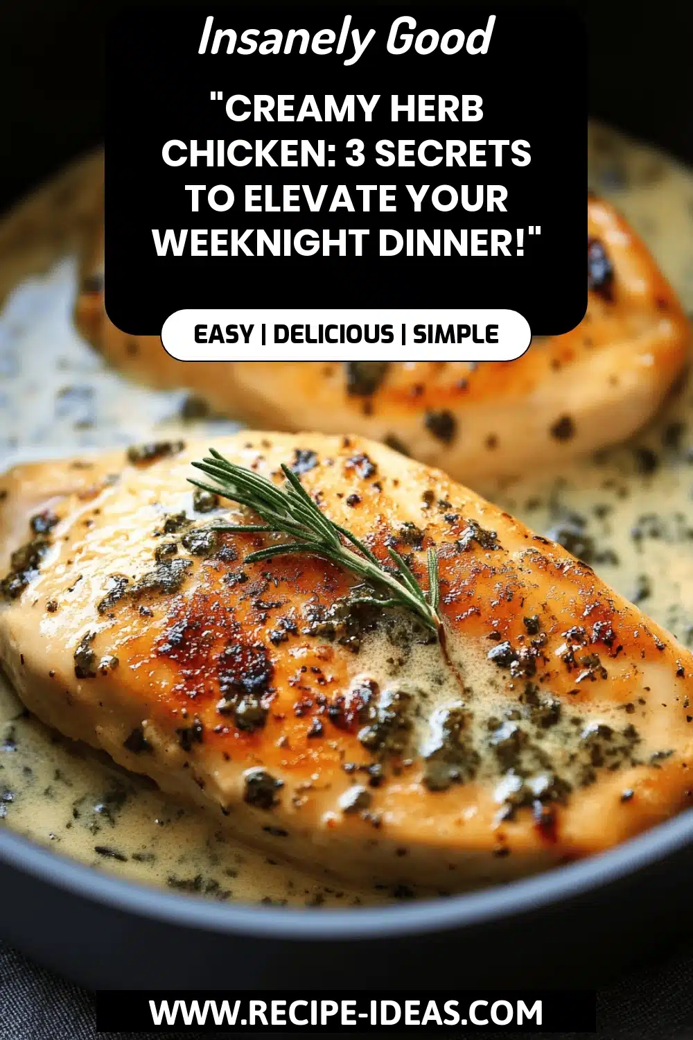 Creamy Herb Chicken final dish beautifully presented and ready to serve