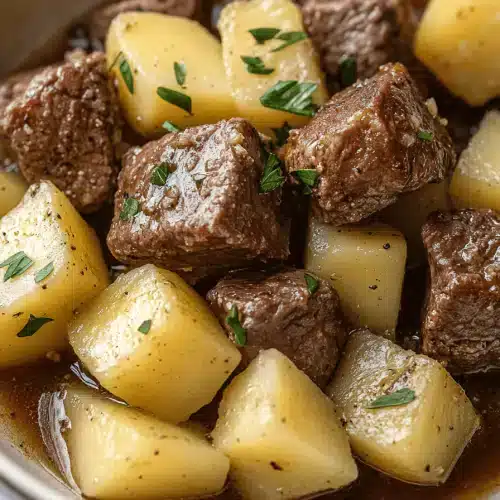 Crockpot Steak and Potato Bake