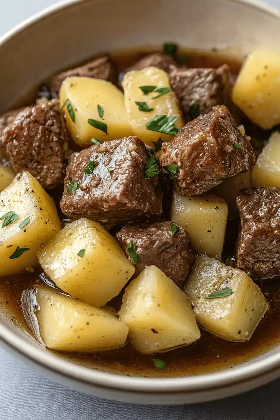 Crockpot Steak and Potato Bake