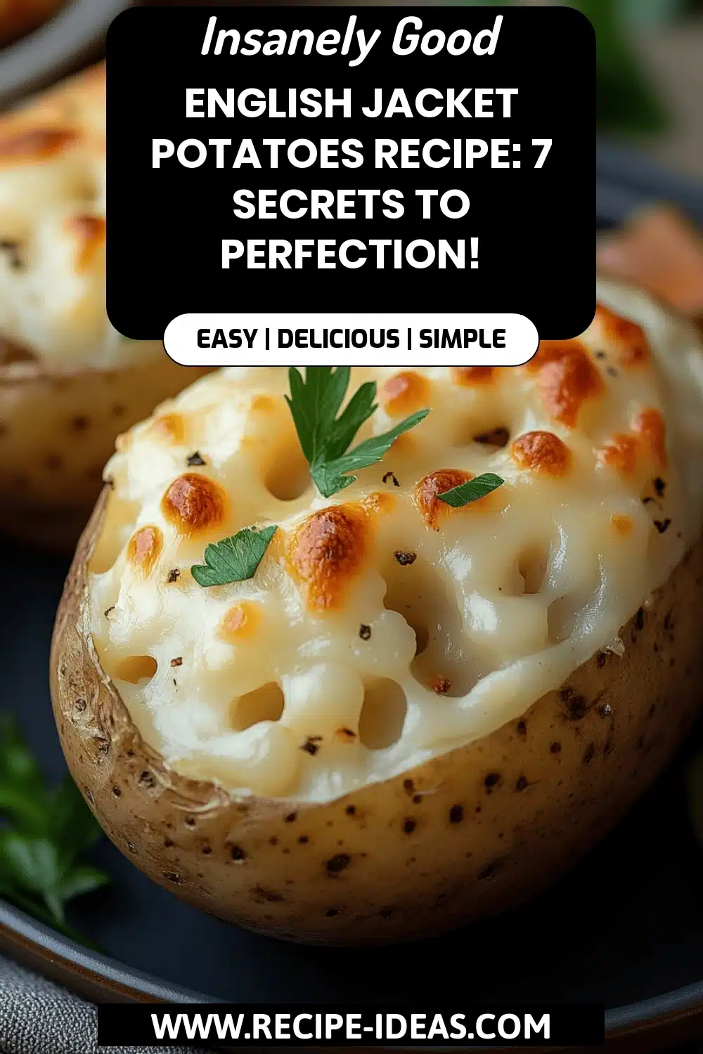 English Jacket Potatoes Recipe final dish beautifully presented and ready to serve