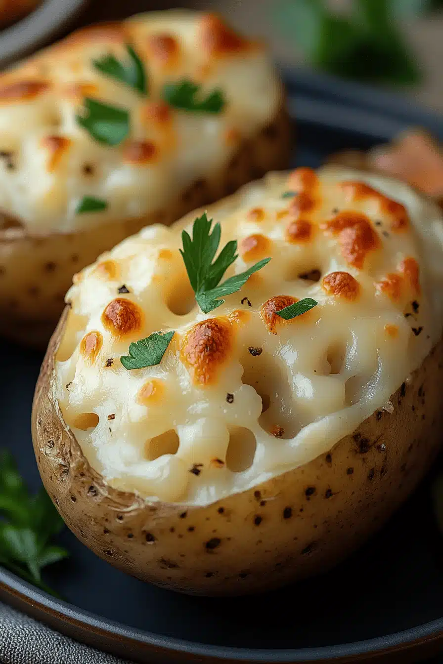 English Jacket Potatoes Recipe slice on plate showing perfect texture and swirl pattern