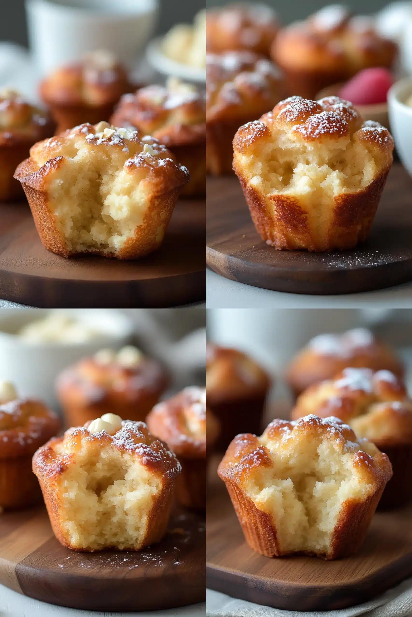 French Toast Muffins slice on plate showing perfect texture and swirl pattern