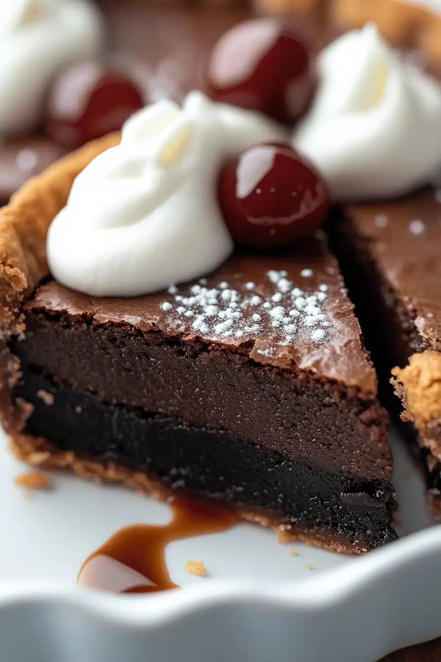 Fudgy Brownie Pie Tips ingredients organized and measured on kitchen counter