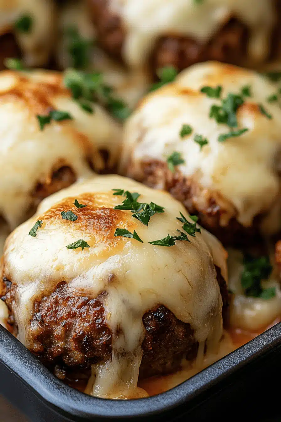 Garlic Bread Meatball Bombs slice on plate showing perfect texture and swirl pattern